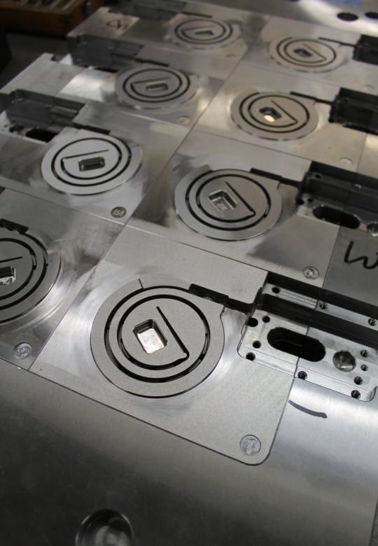 Injection mould tool close up